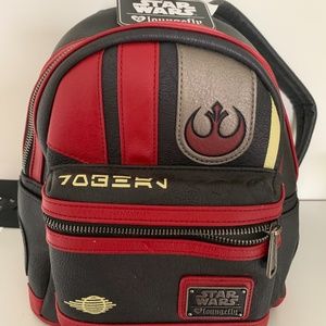 NWT Loungefly Star Wars The Last Jedi Poe Dameron Mini Cosplay Backpack